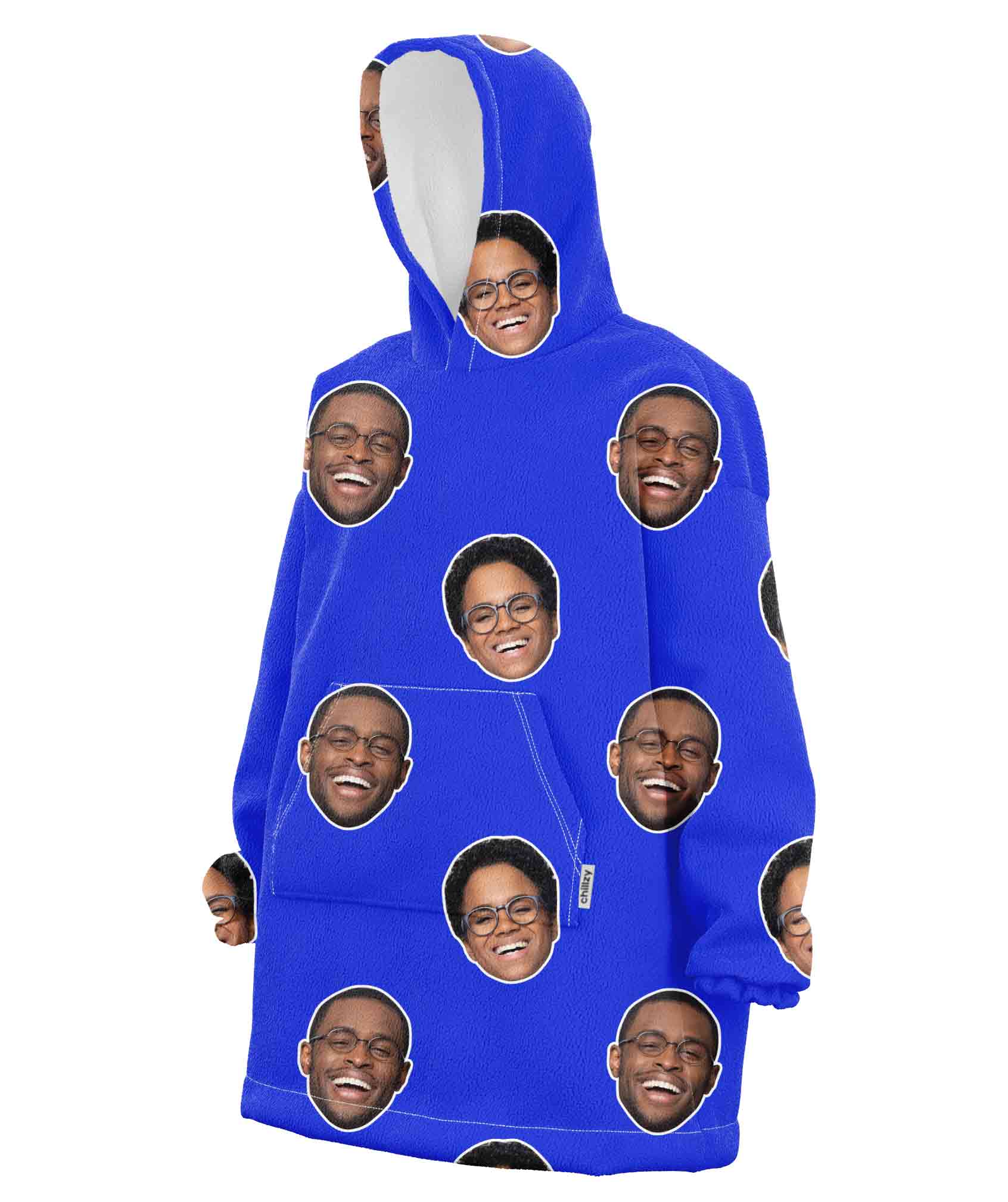 Couples Face Hoodie Blanket