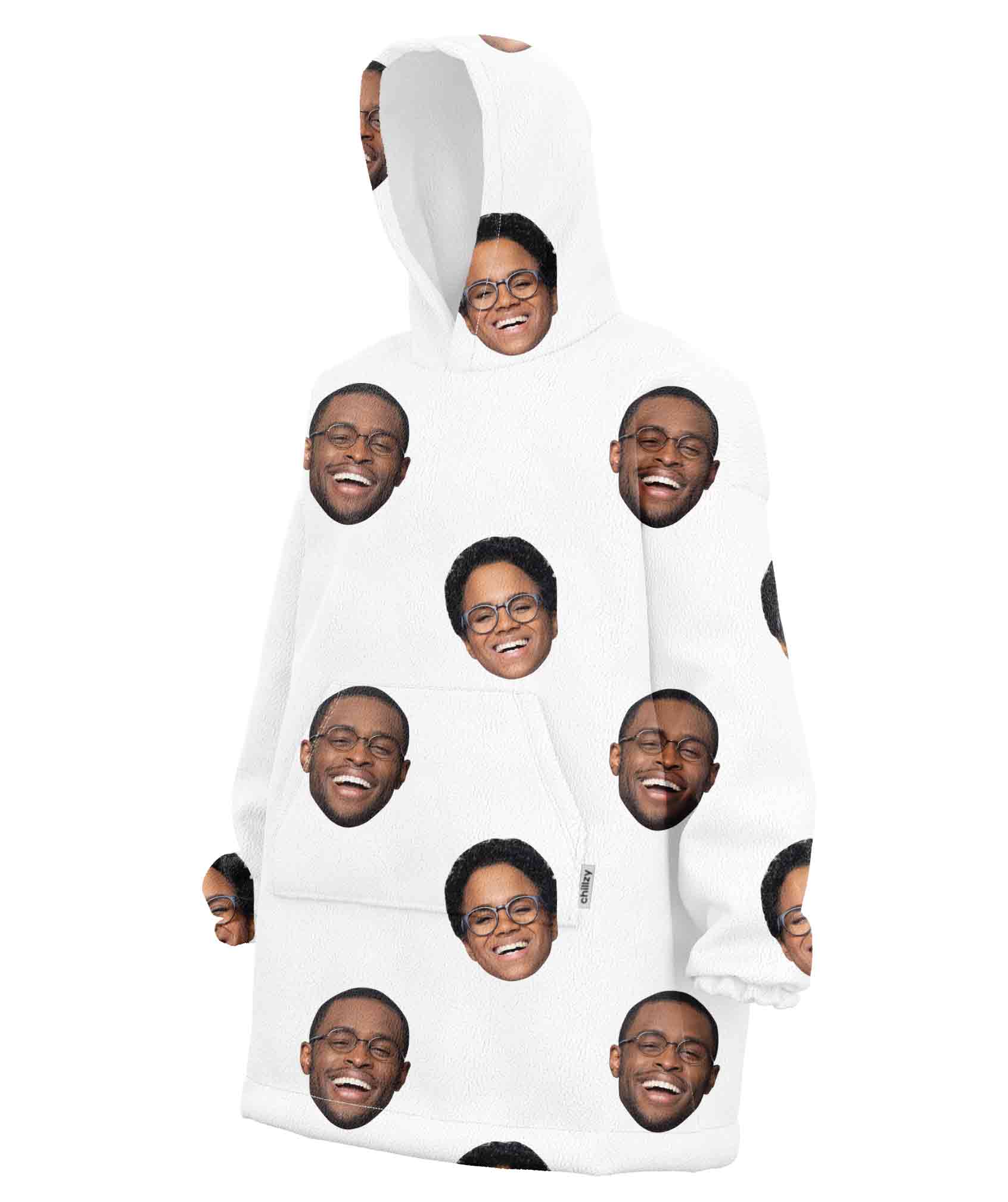 Couples Face Hoodie Blanket