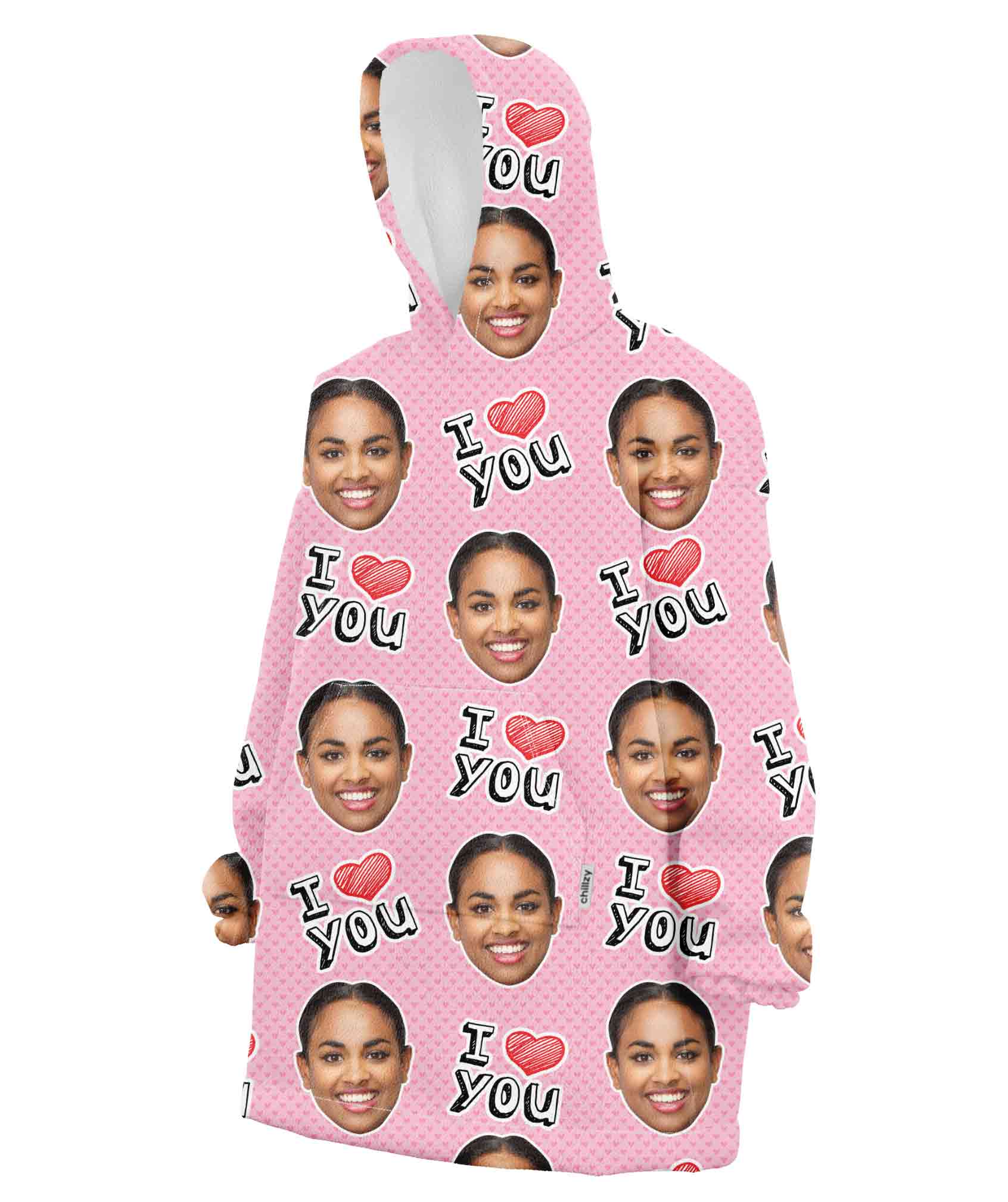 I Heart You Hoodie Blanket