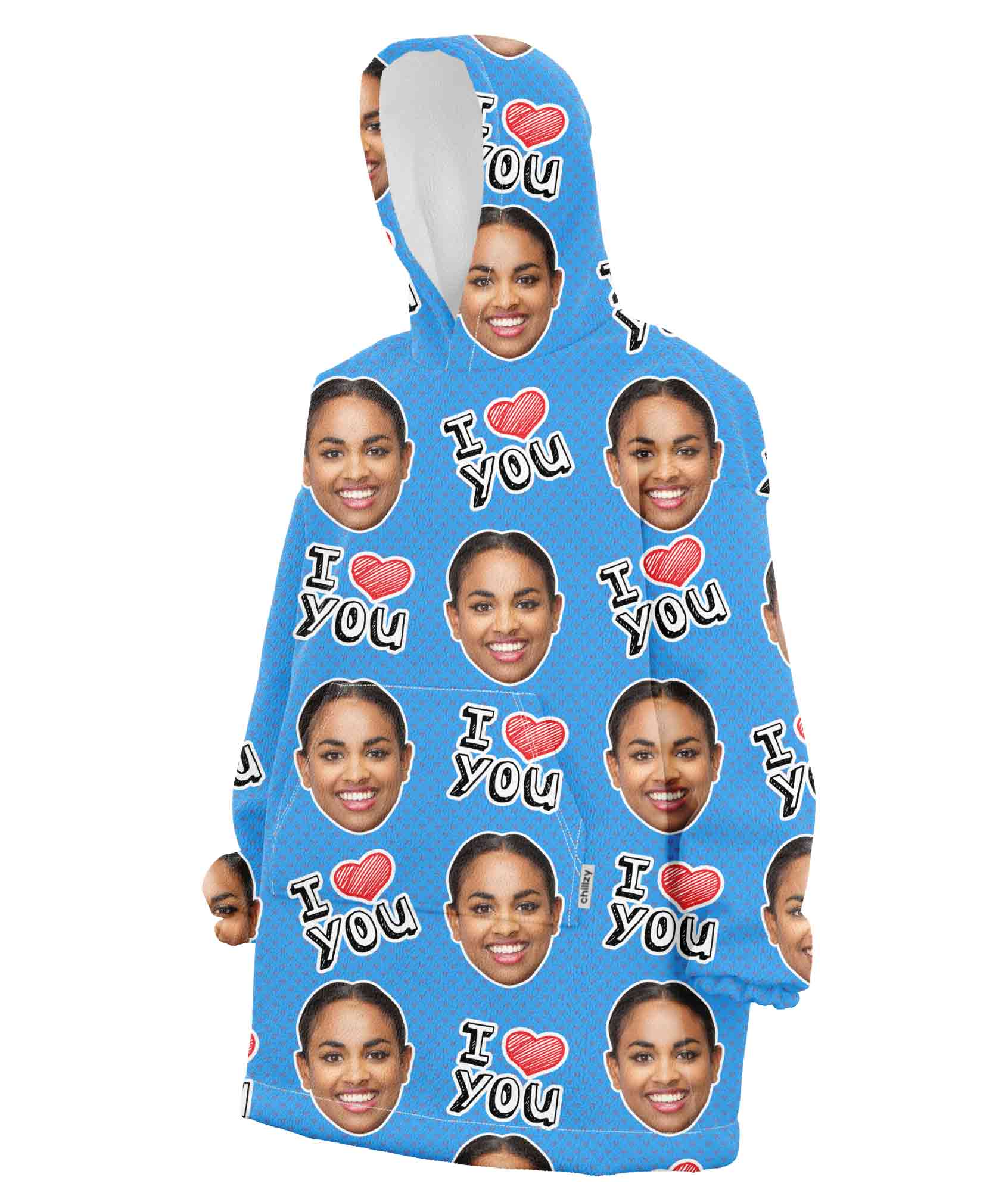 I Heart You Hoodie Blanket
