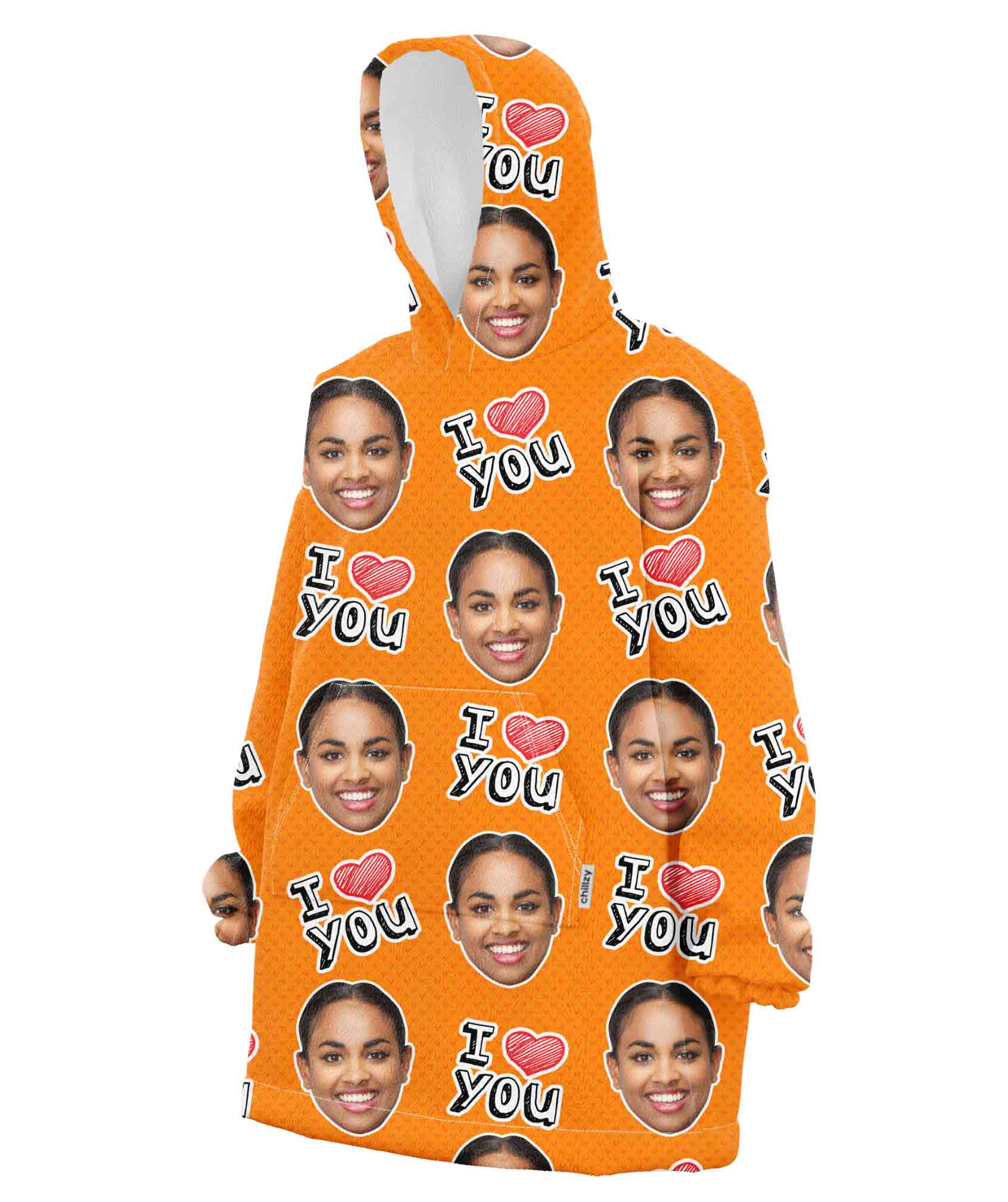I Heart You Hoodie Blanket