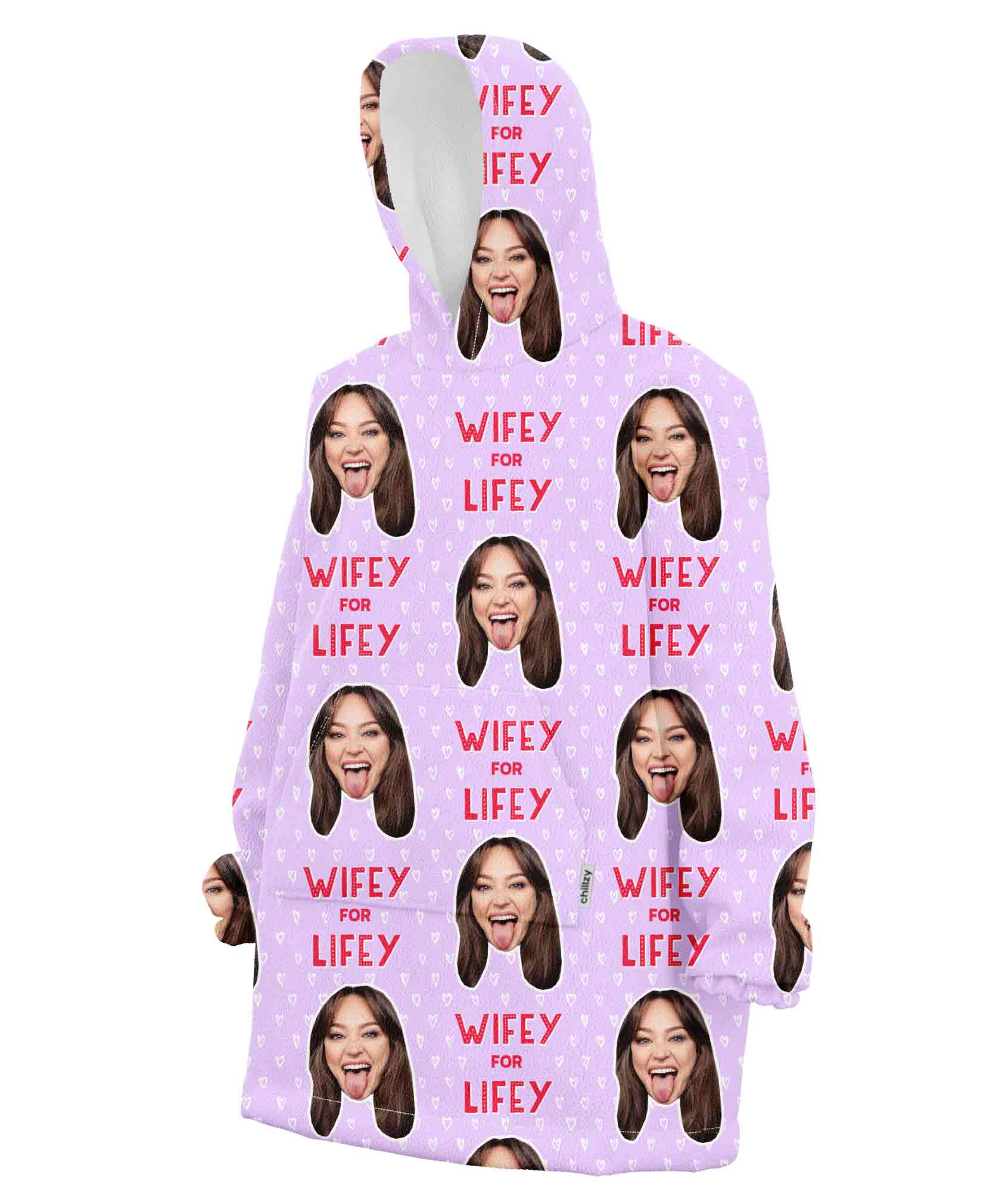 Wifey for Lifey Hoodie Blanket