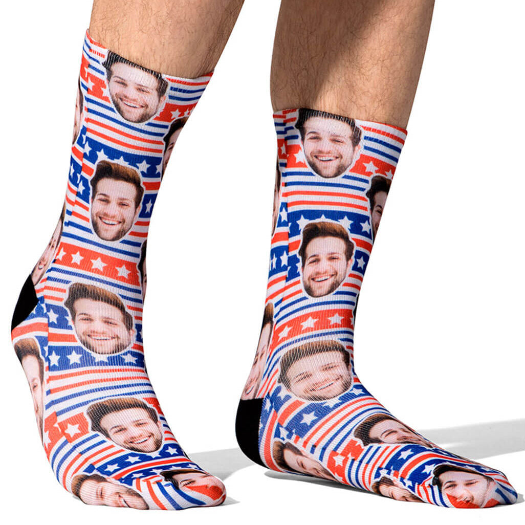 Personalised American Stripes Socks