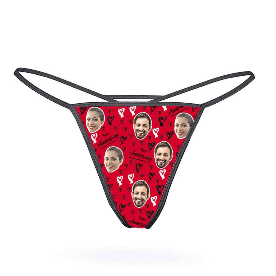 Red Happy Anniversary Thong