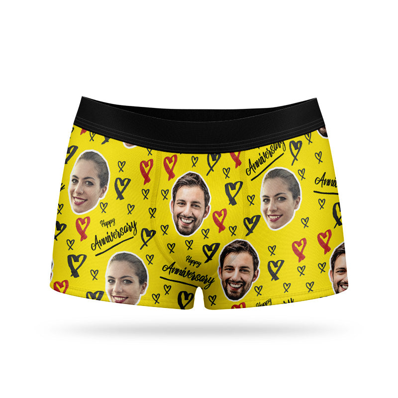 Personalised Happy Anniversary Boxer Shorts