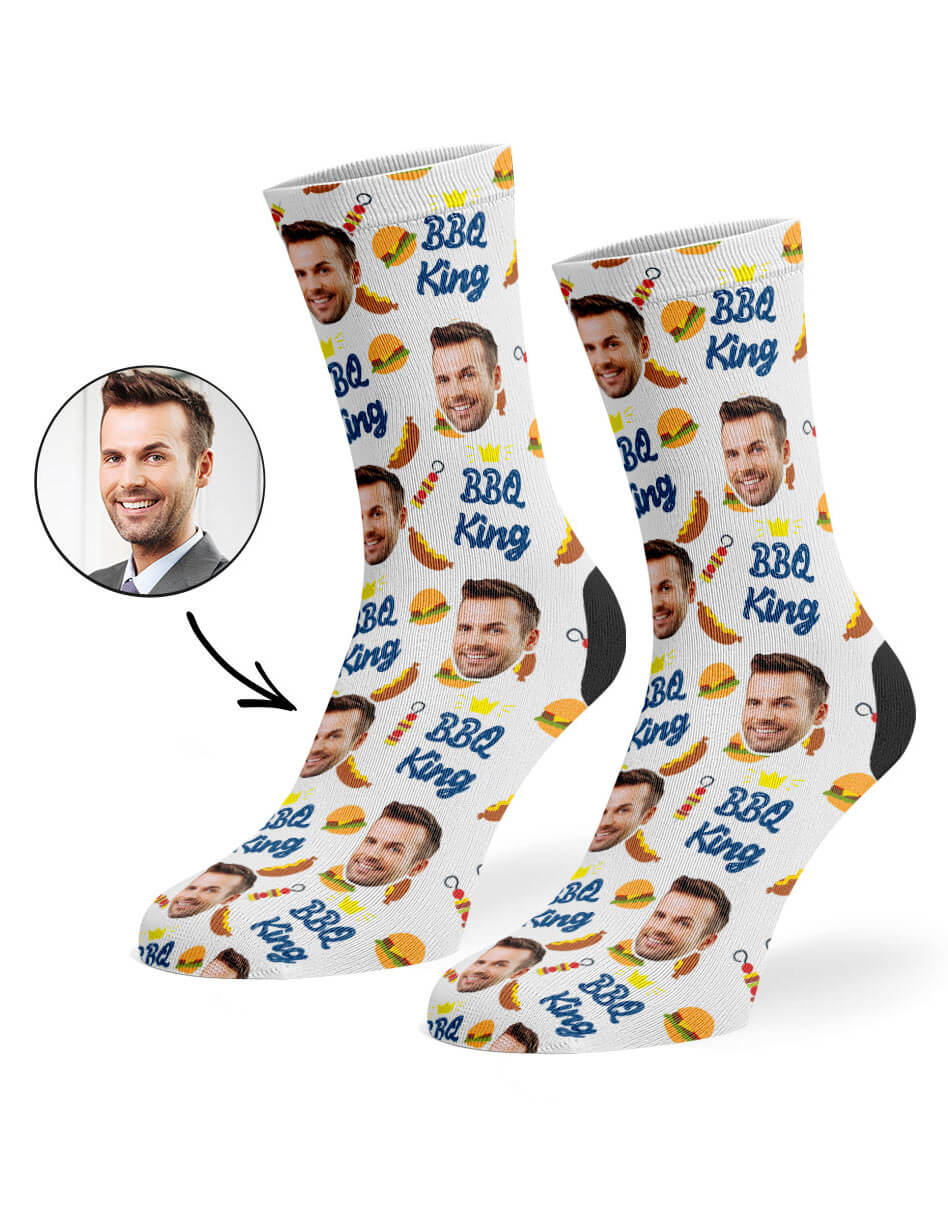 White BBQ King Socks