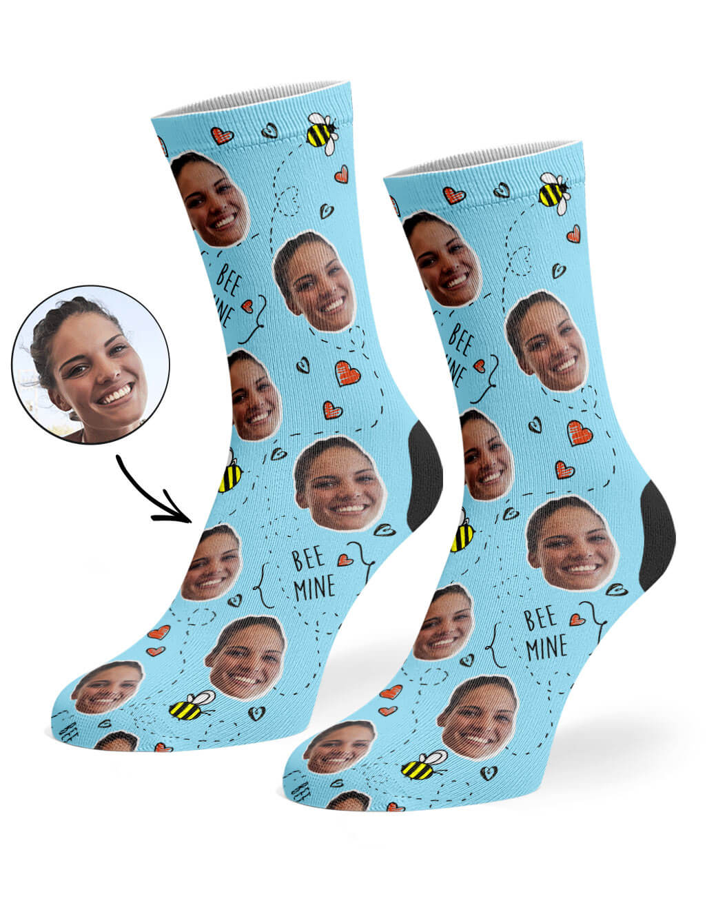 Bee Mine Photo Socks