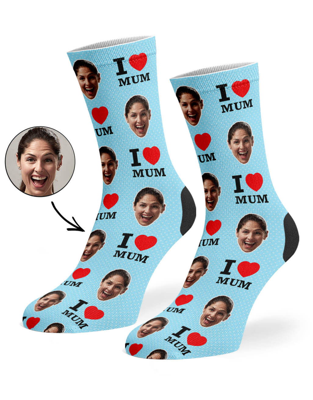 I Love Mum Mothers Day Socks