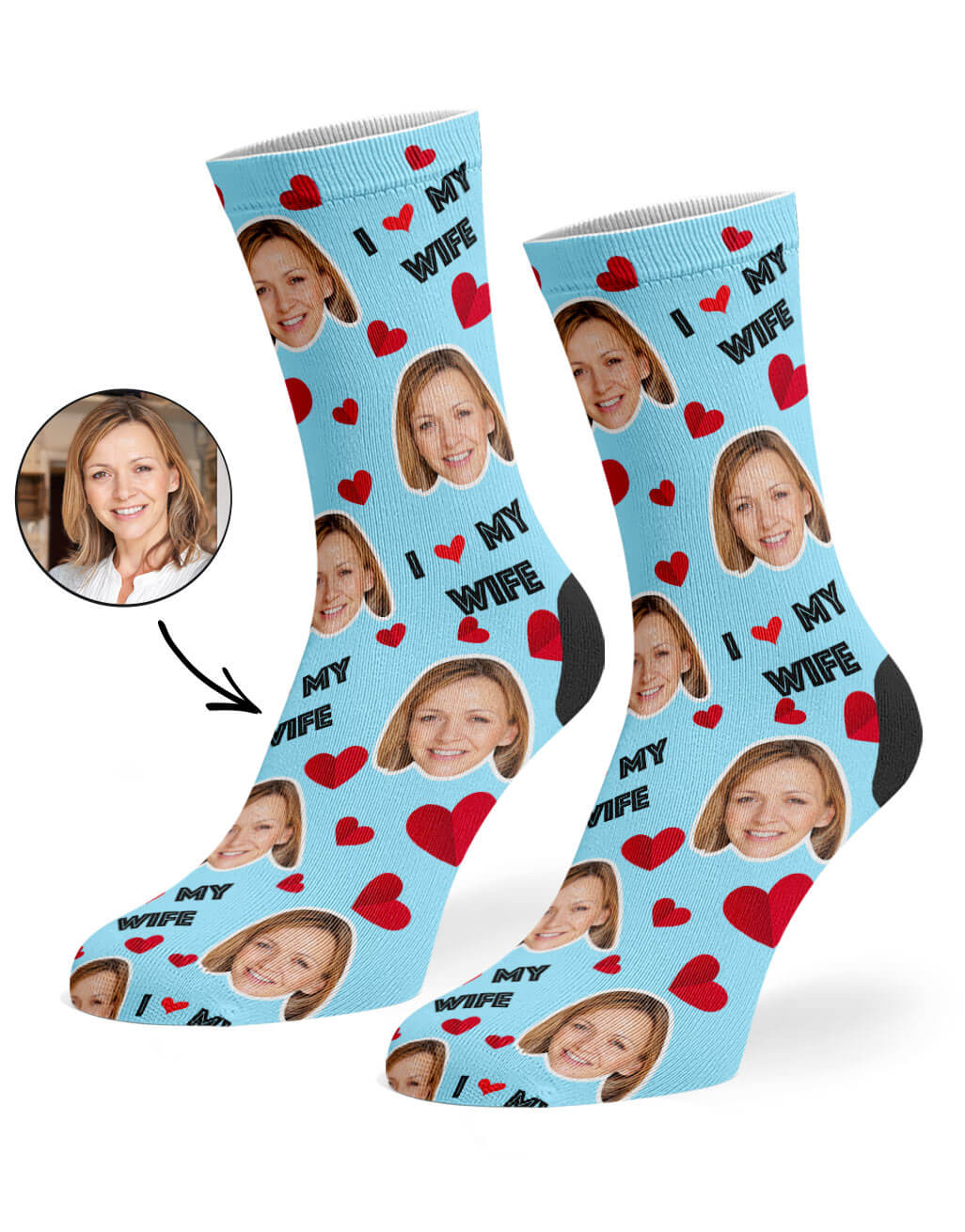 I Love My Wife Socks Valentines Day Gift