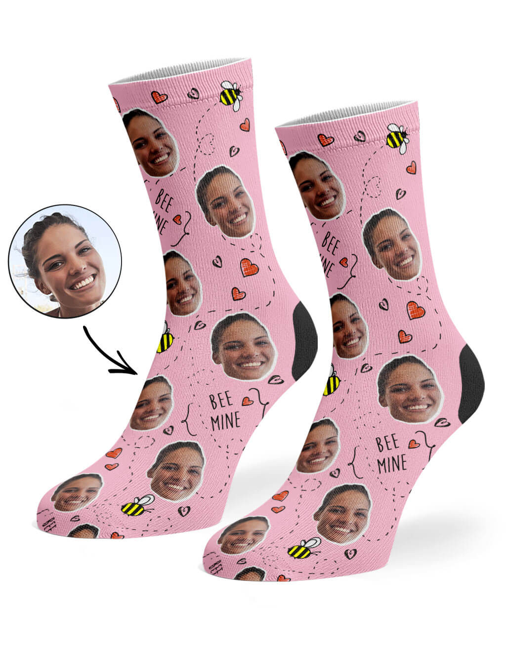 Custom Bee Mine Socks