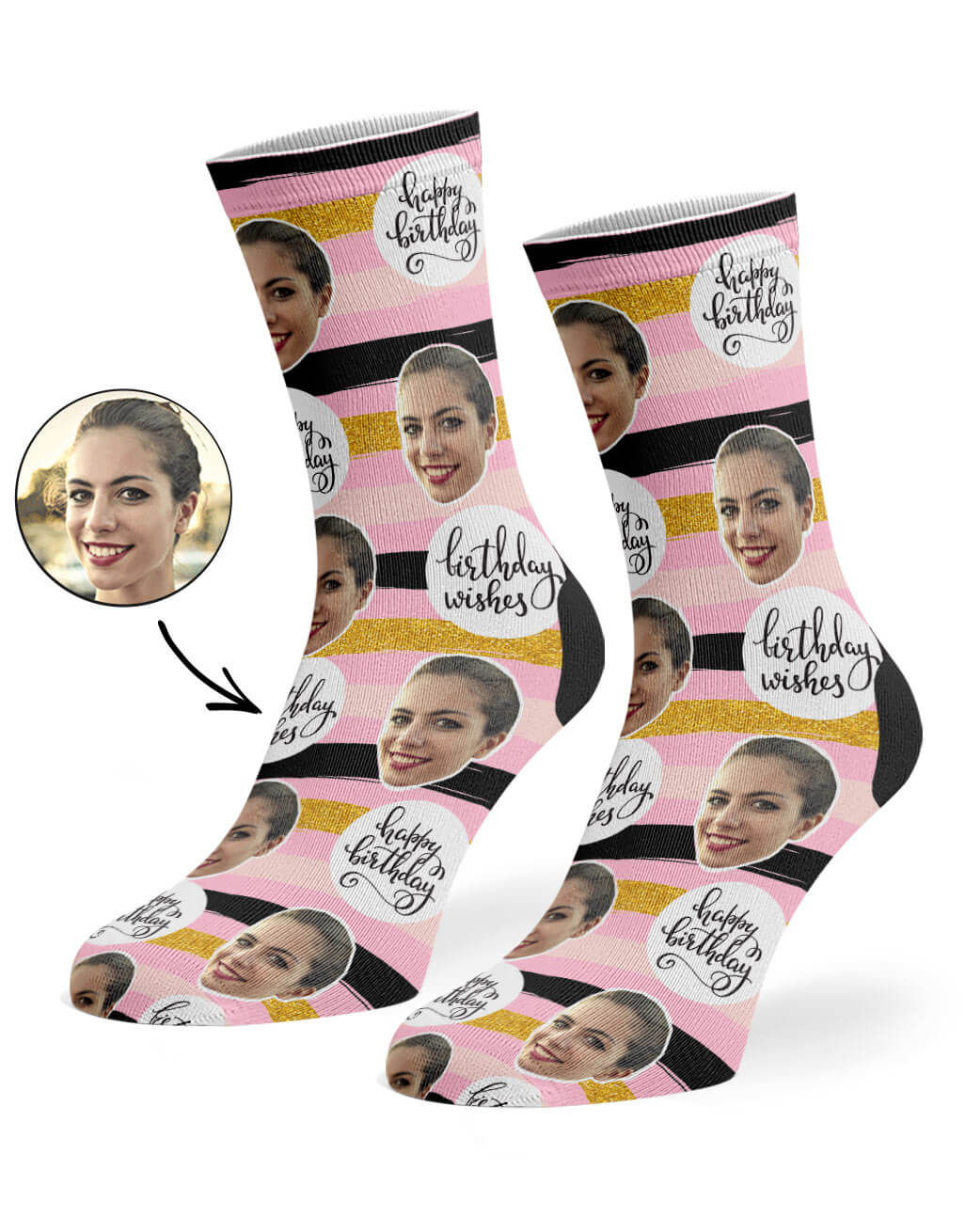 Unique Birthday Stripe Socks
