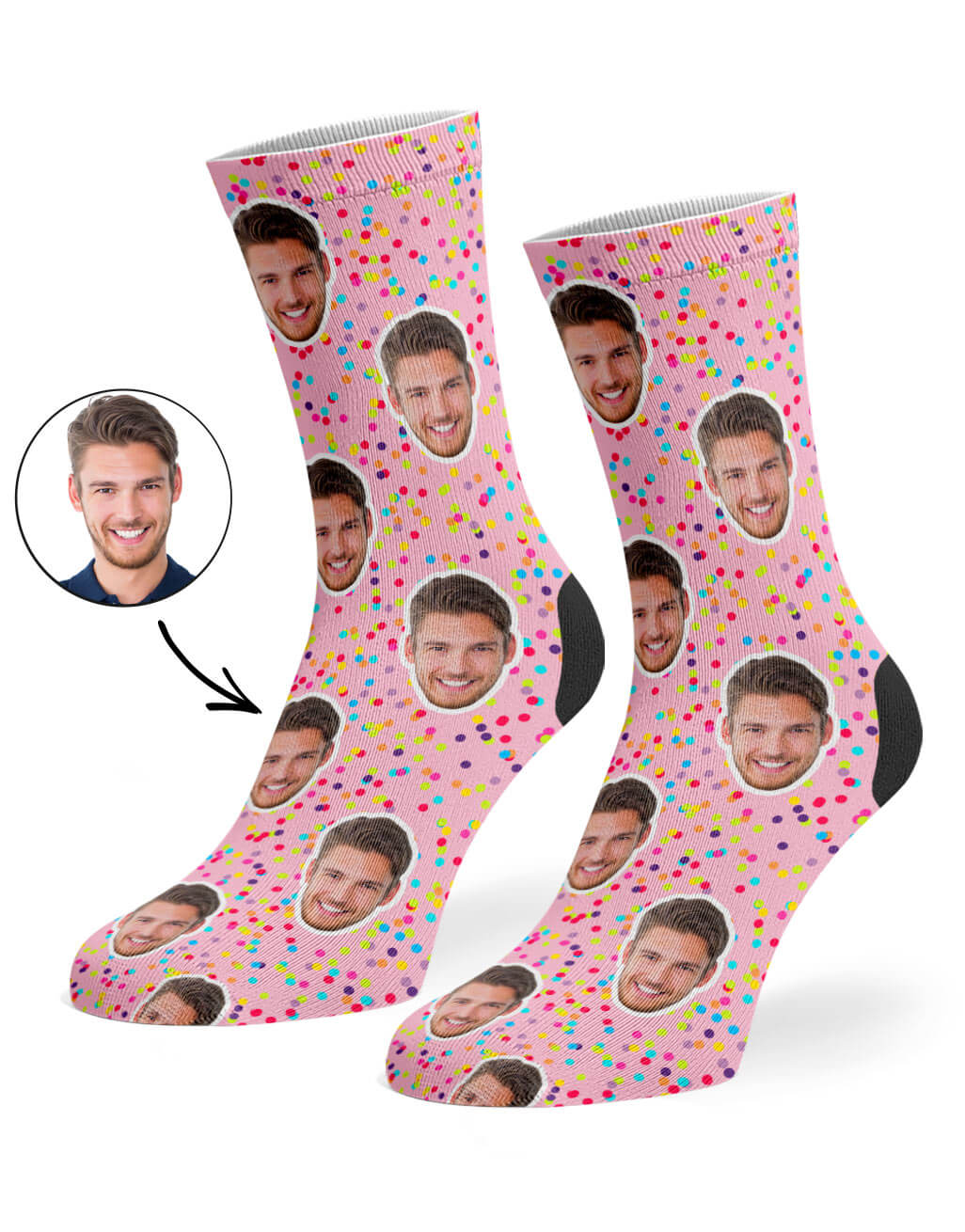 Colourful Spots Photo Socks