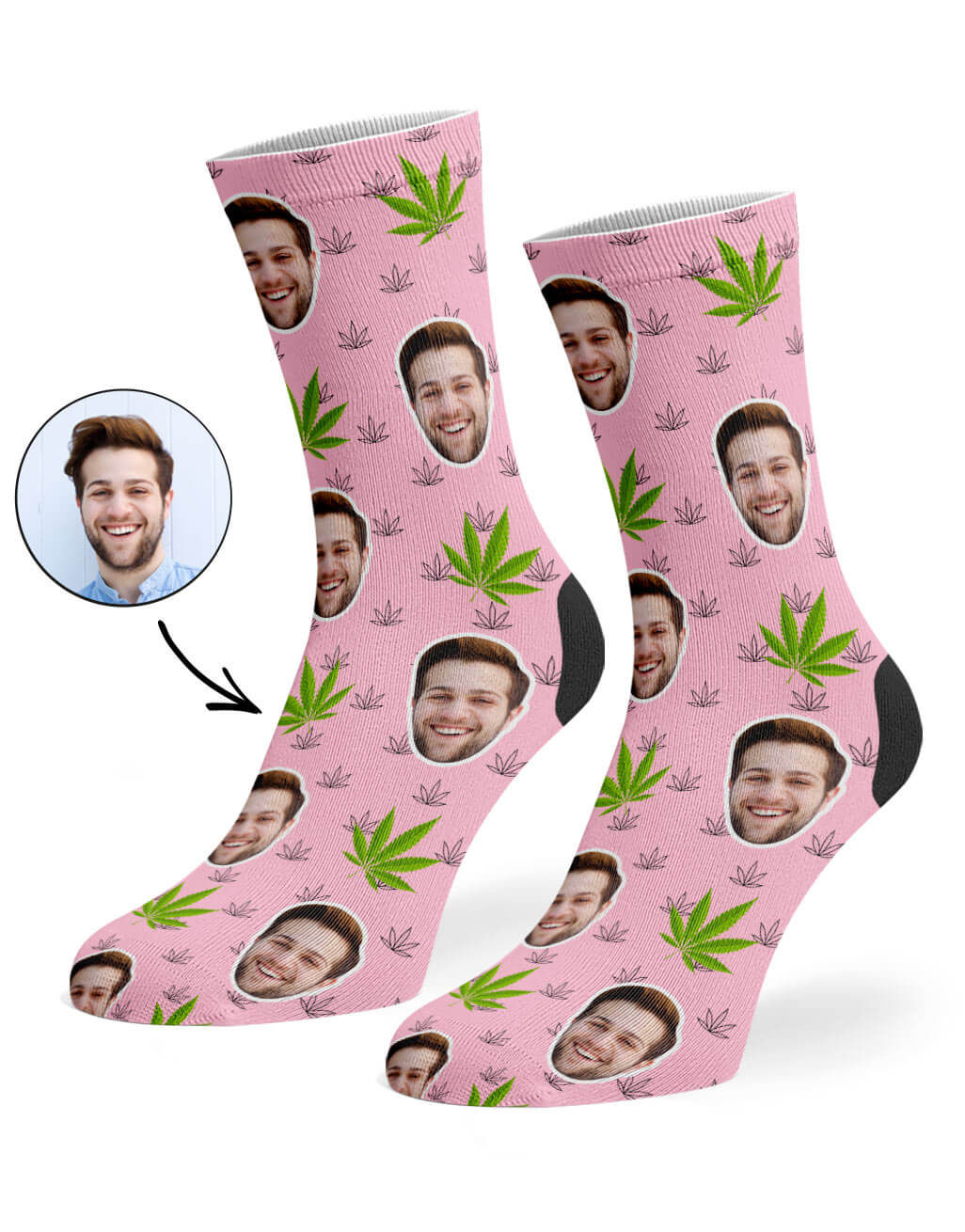 Pink Weed Socks