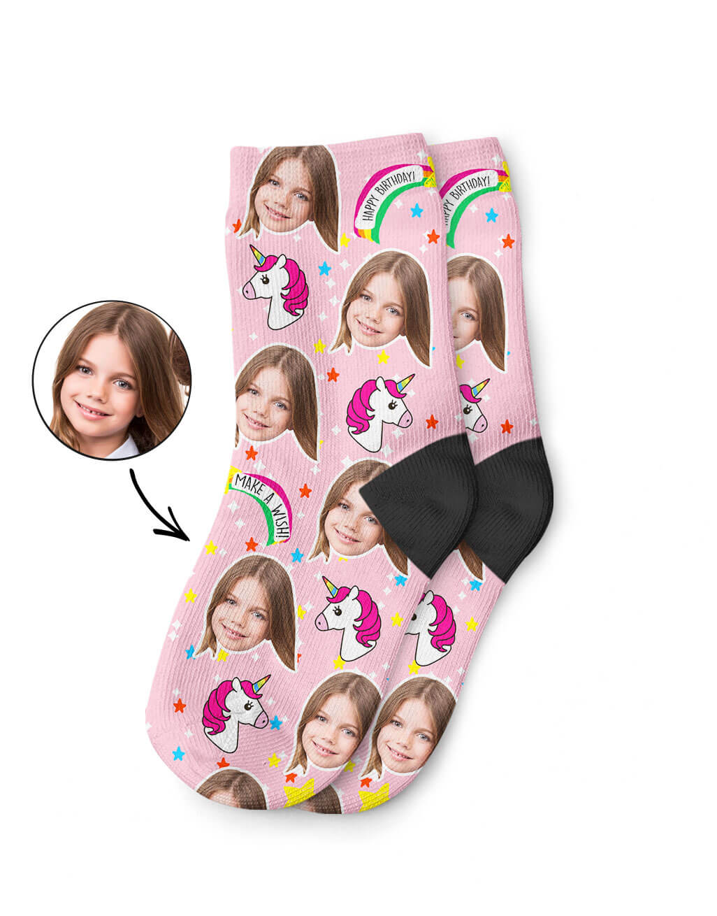 Personalised Unicorn Birthday Kids Socks