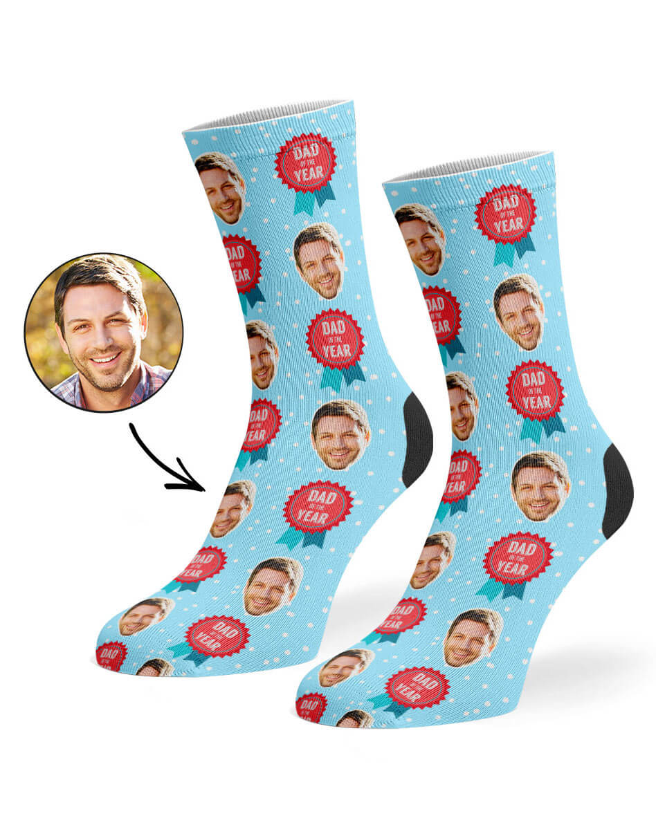 Dad Of The Year Photo Socks