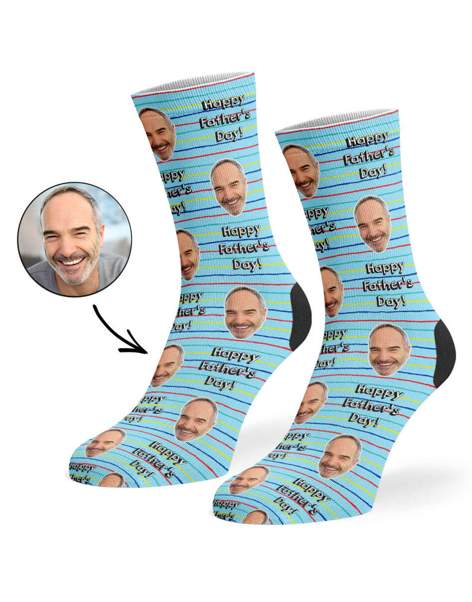 Personalised Striped Father's Day Socks