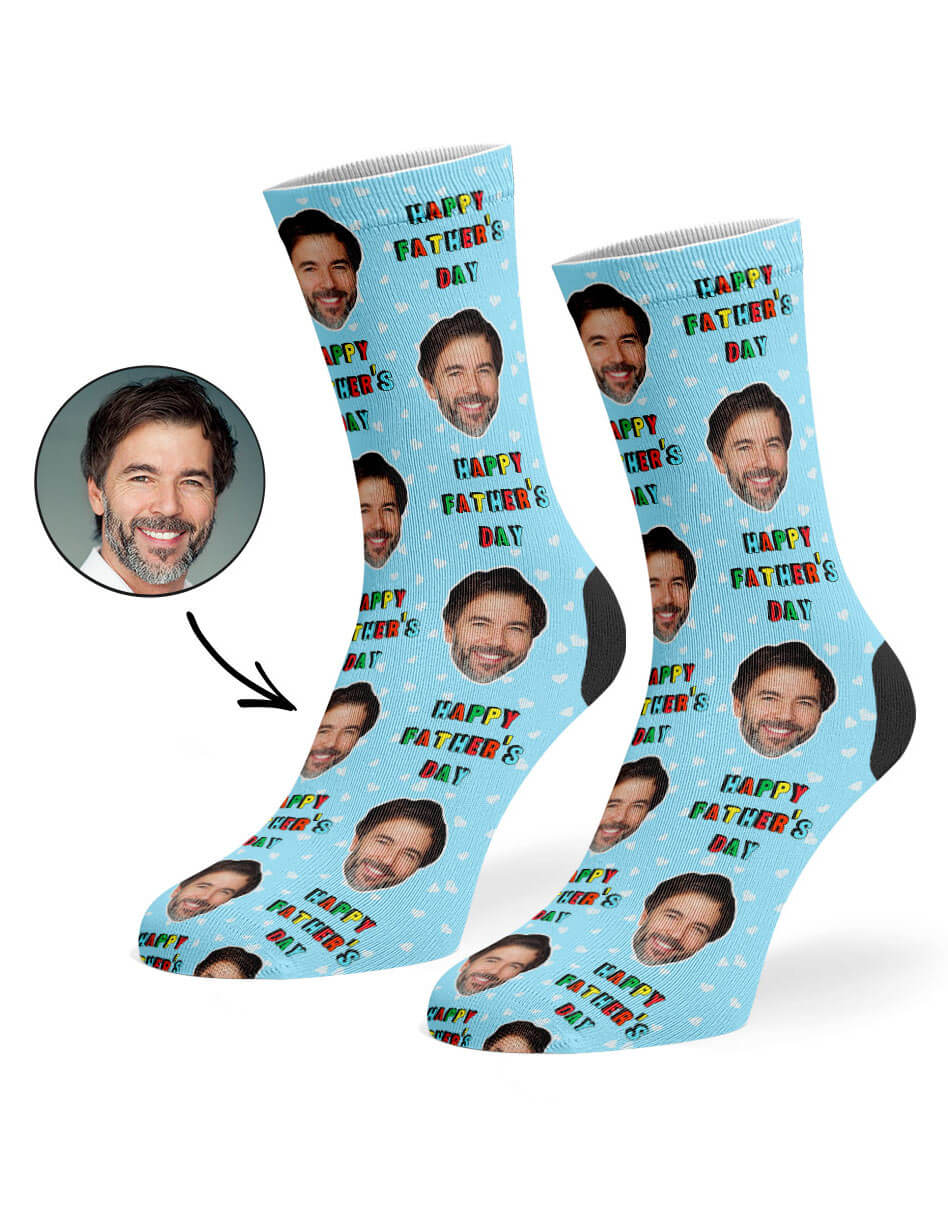 Personalised Happy Father's Day Face Socks