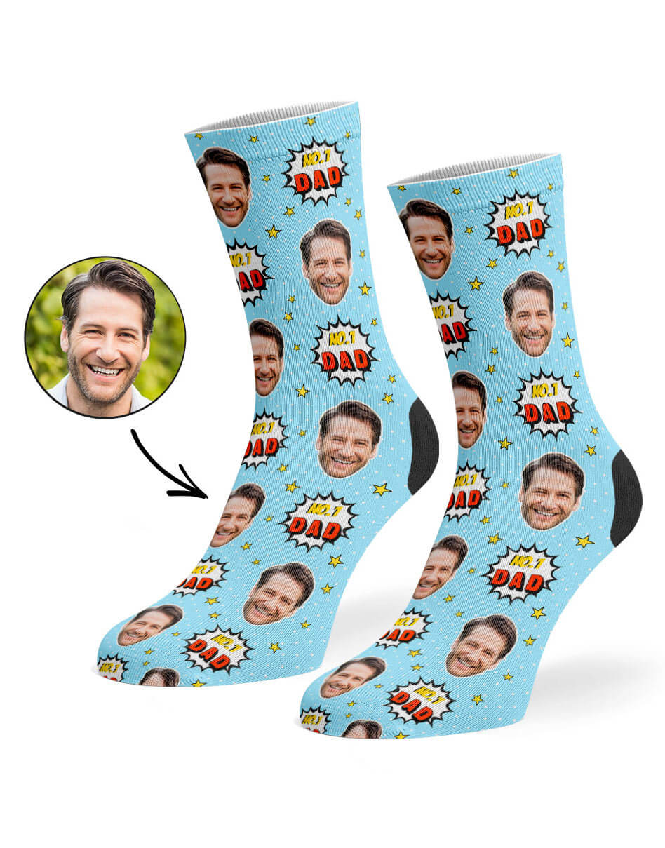 Personalised Number 1 Dad Socks