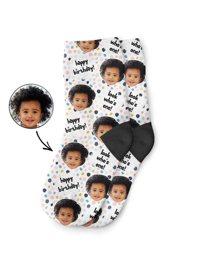Baby's 1st Birthday Kids Personalised Socks