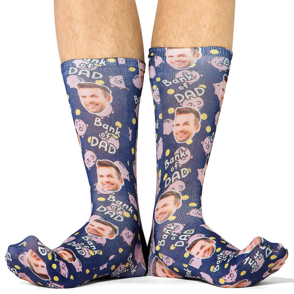 Bank Of Dad Personalised Socks