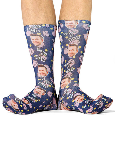 Bank Of Dad Personalised Socks