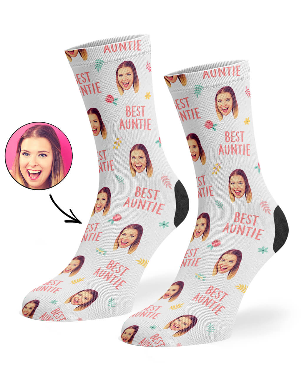 White Best Auntie Socks