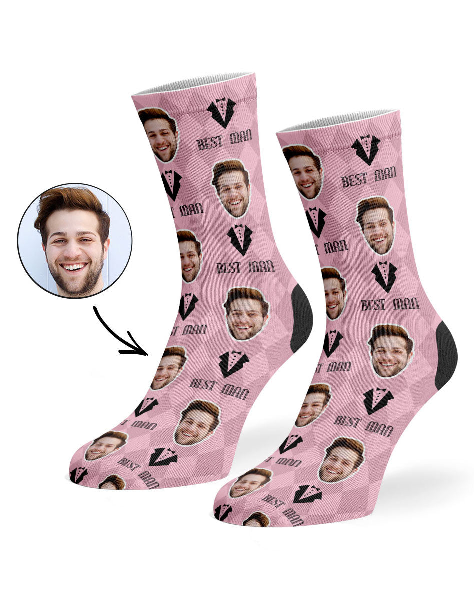 Custom Best Man Face Socks