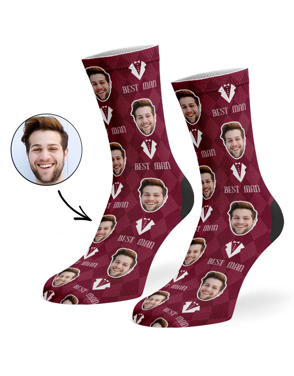 Funny Best Man Face Socks