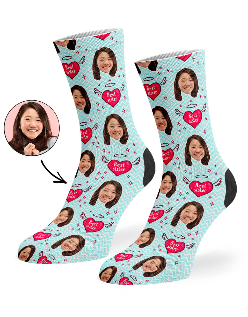 Best Sister Face Socks