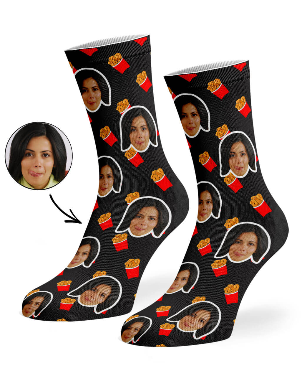 Your Face Chicken Nuggets Socks