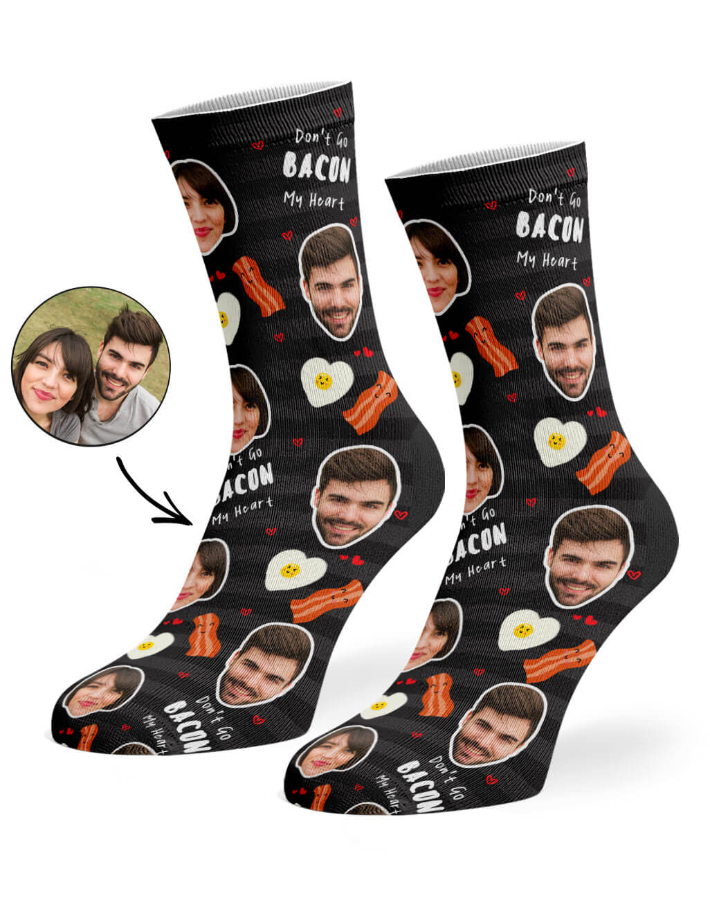 Don't Go Bacon My Heart Photo Socks