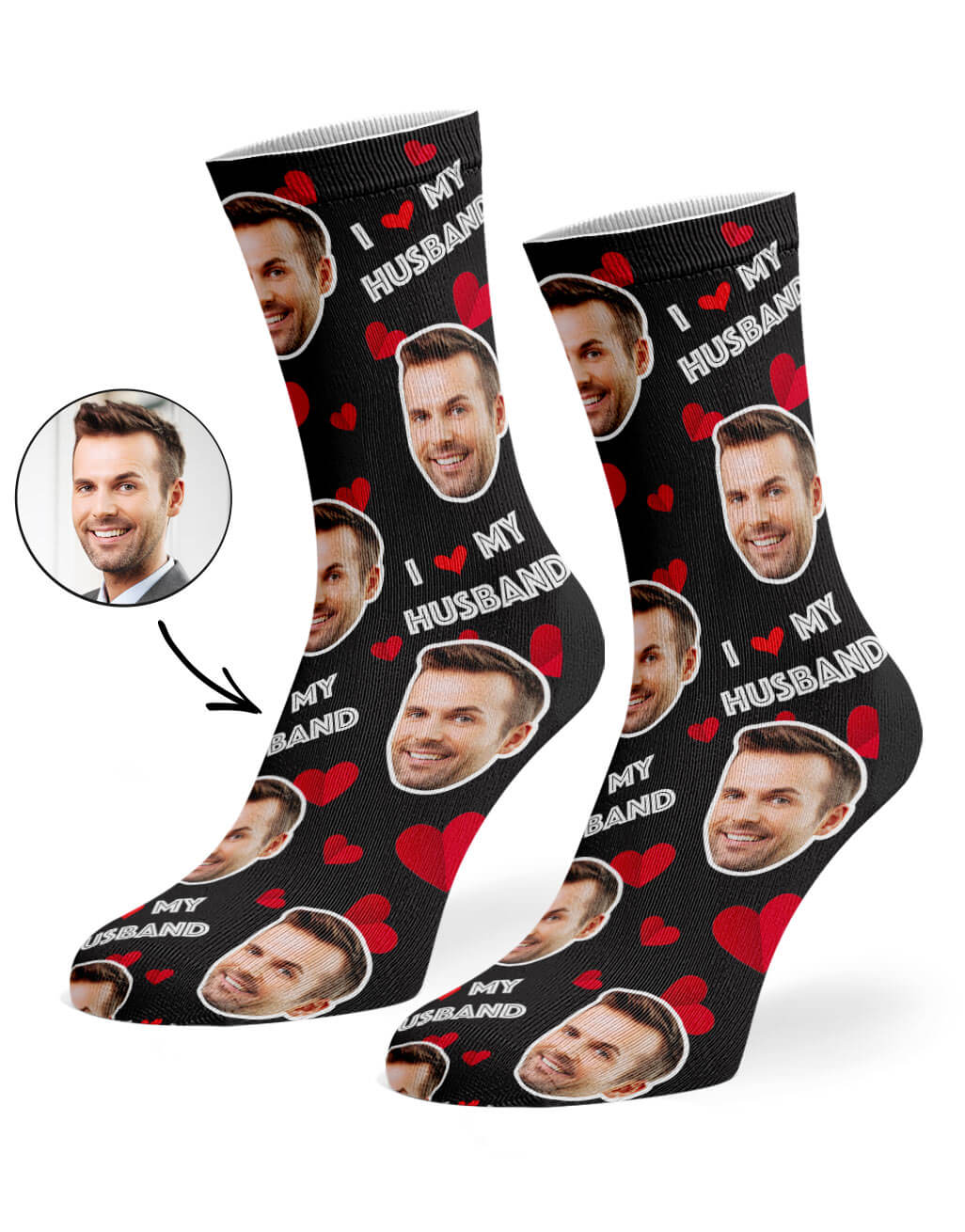 Personalised I Love My Husband Socks