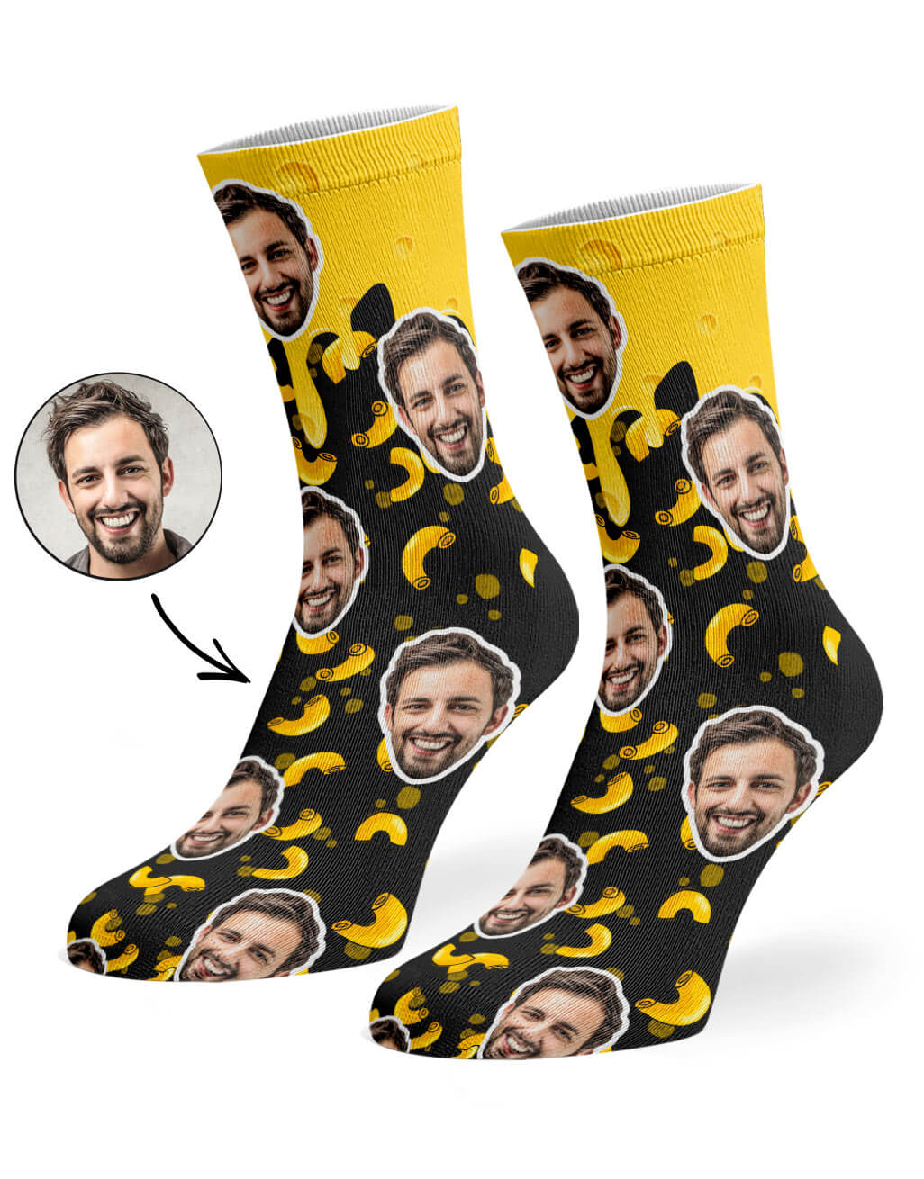 Custom Photo Mac & Cheese Socks