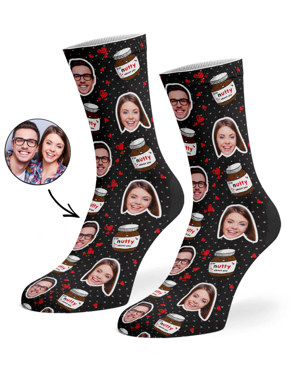 Nutty About You Valentines Socks