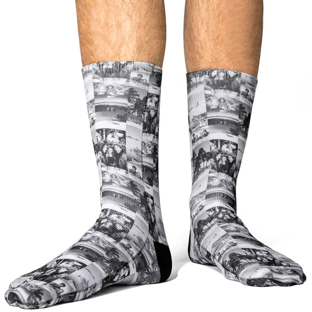 Black & White Photo Collage Socks