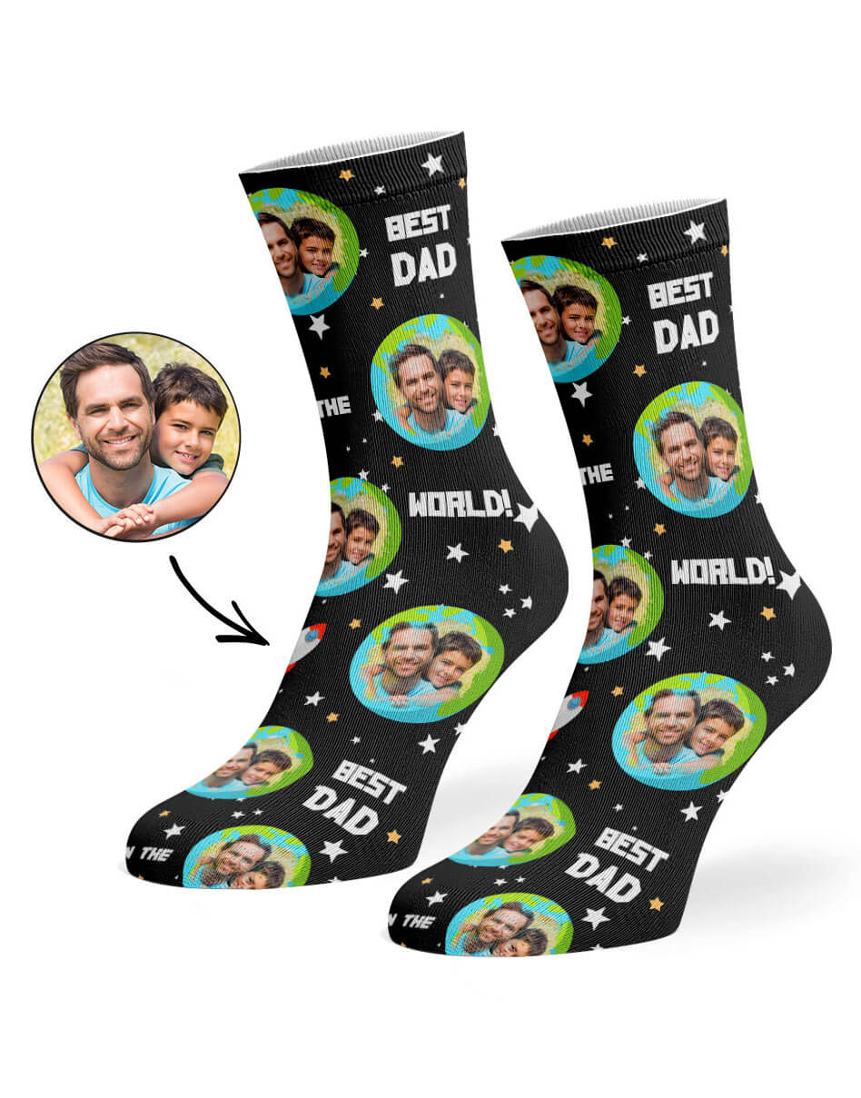 Personalised Best Dad In The World Socks