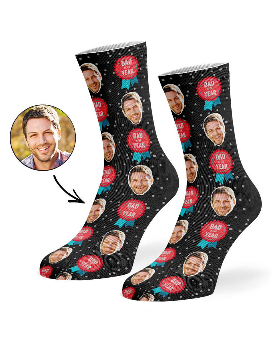 Dad Of The Year Face Socks