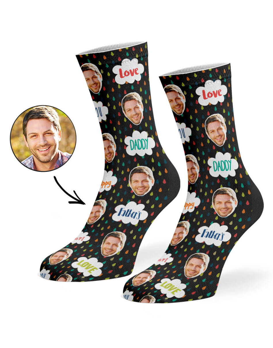 Love You Daddy Photo Socks