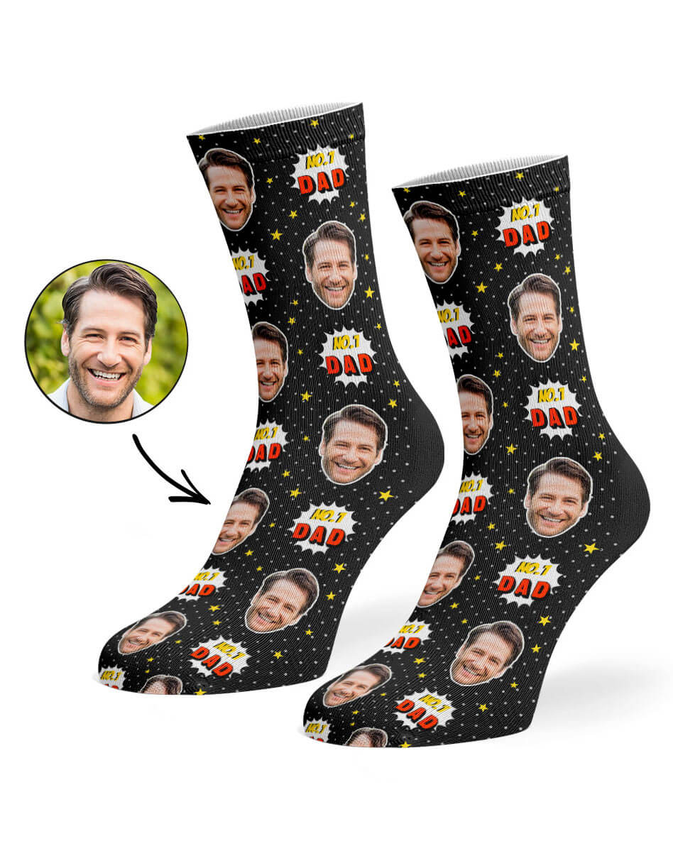 Custom Number 1 Dad Socks