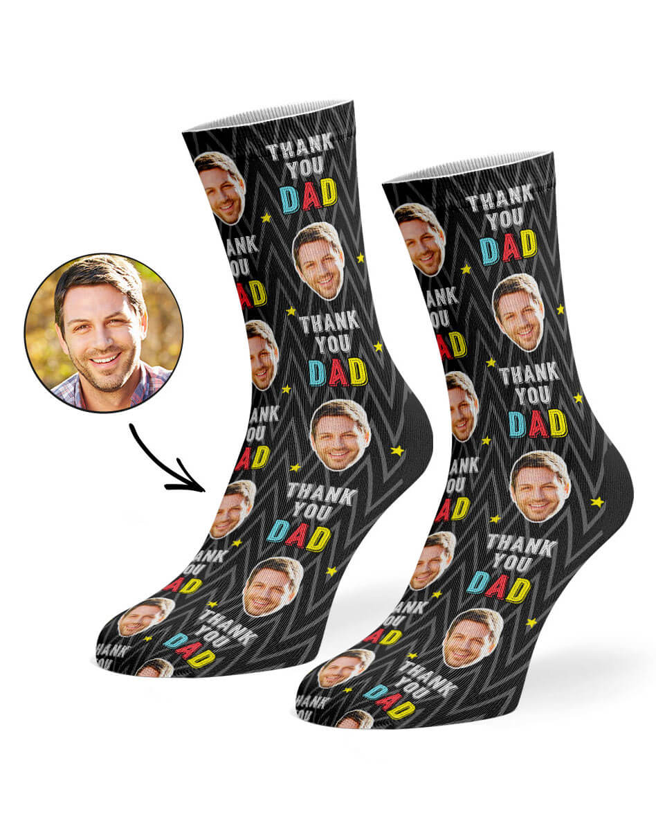 Thank You Dad Photo Socks