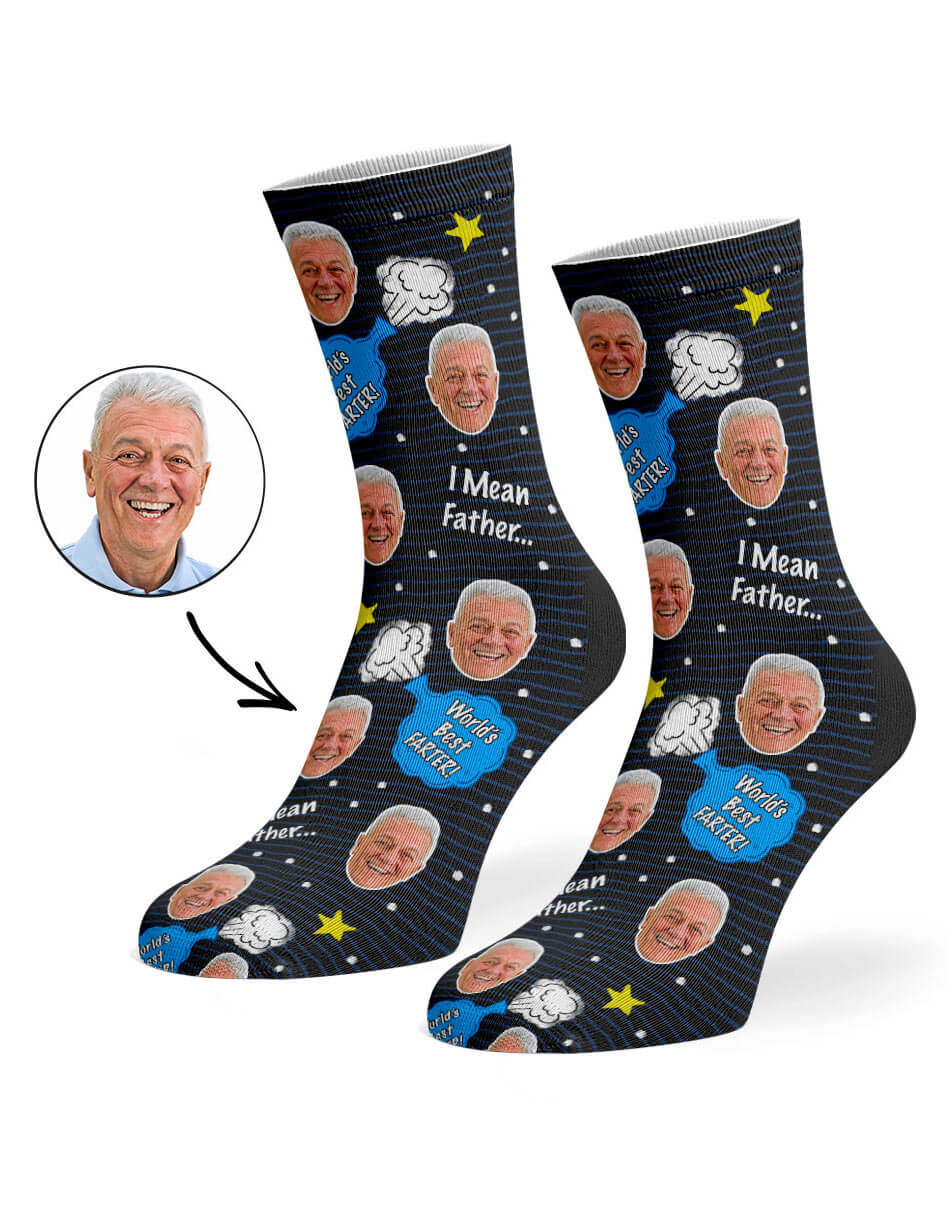 World's Best Farter Photo Socks