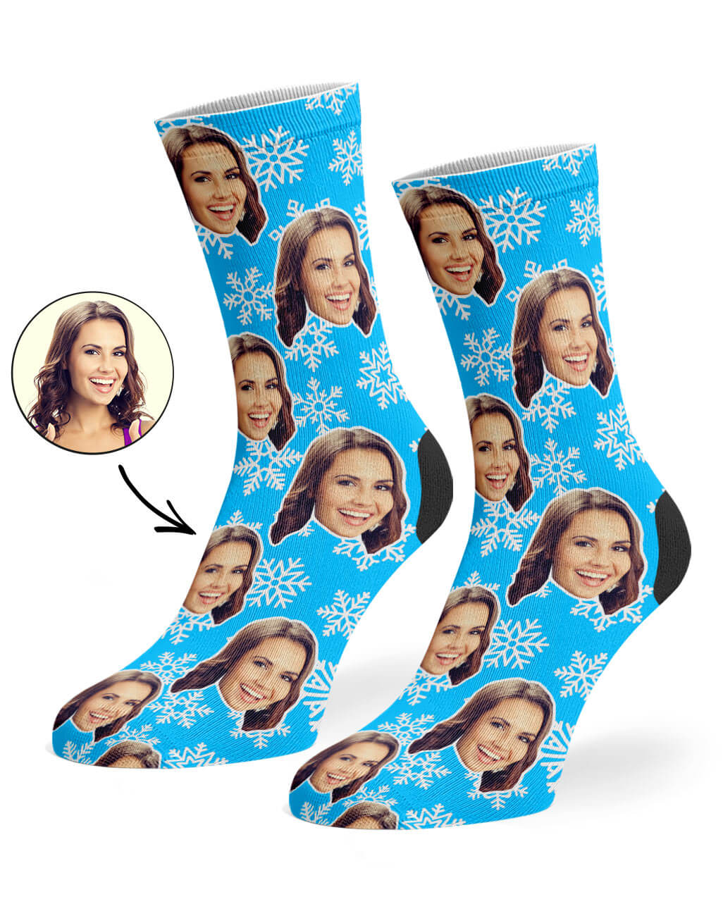 Personalised Christmas Snowflake Socks
