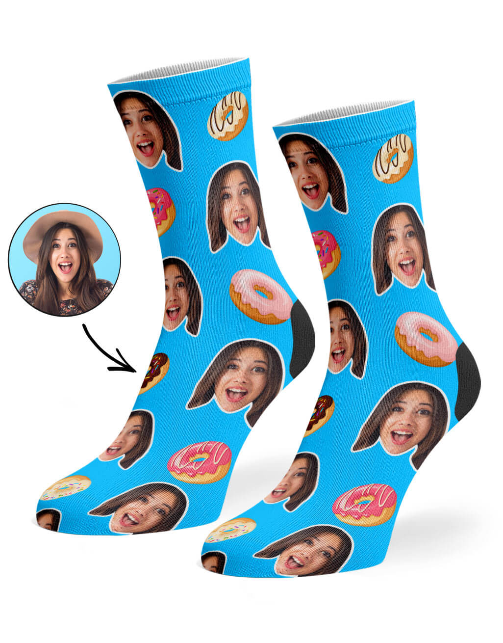 Donut Face Socks With Your Face On