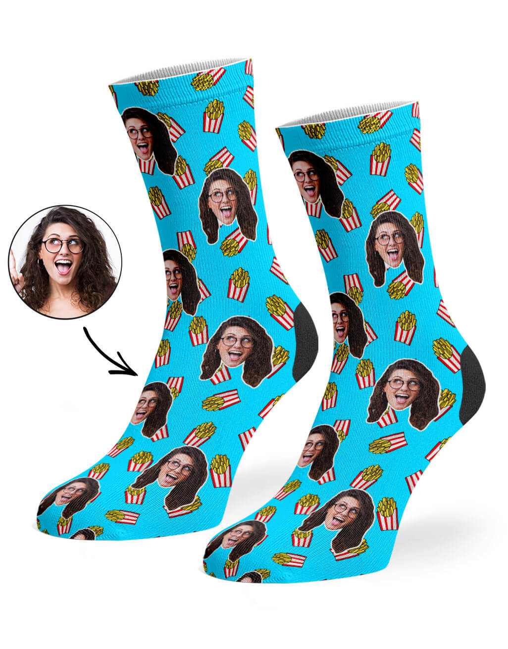 Custom Photo Fries Socks