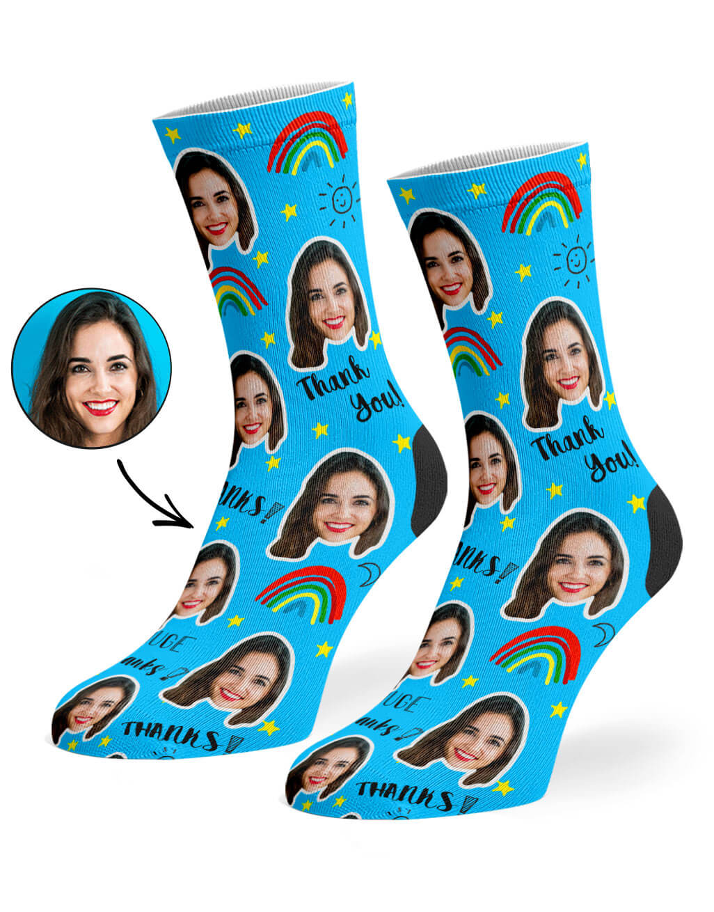 Thank You Photo Socks
