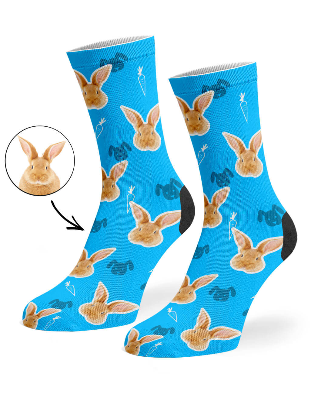 My Rabbits Photo on Socks
