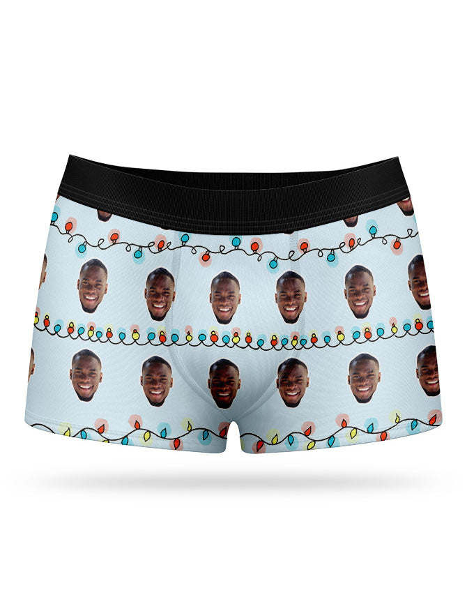 Christmas Lights Photo Boxers