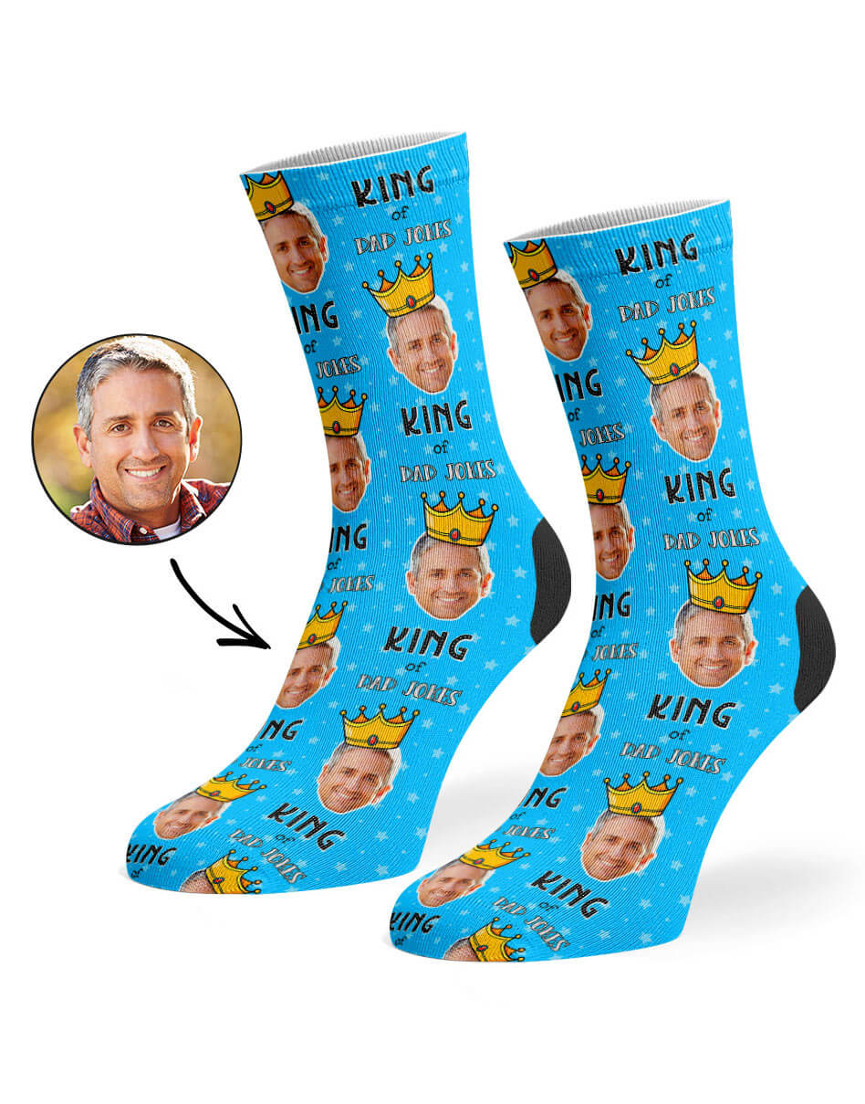 Personalised King Of Dad Jokes Socks