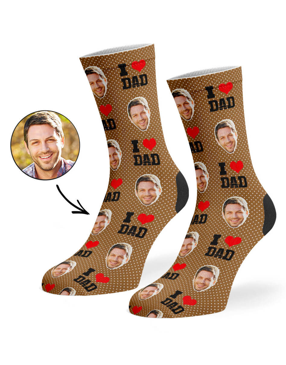 I Love Dad Socks Fathers Day Gift