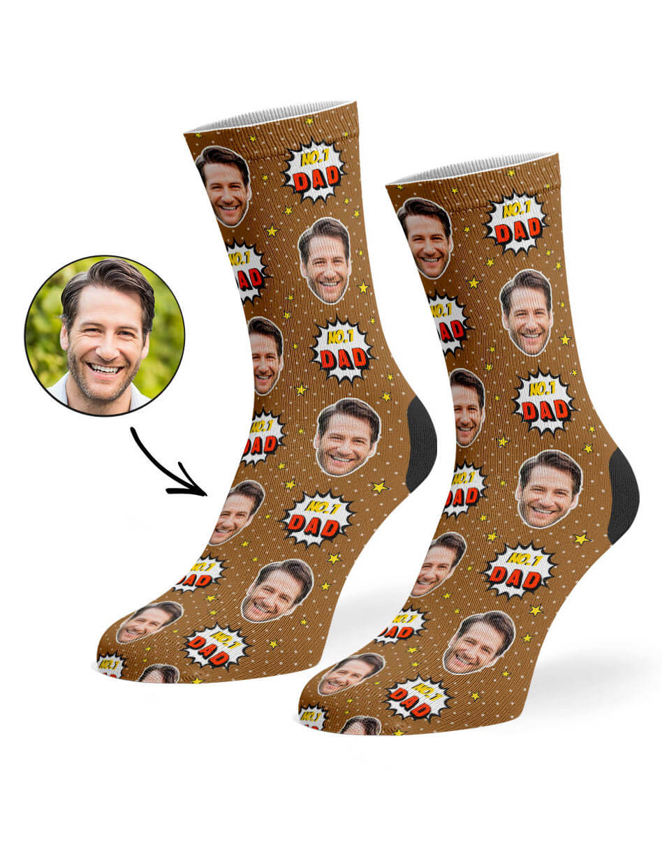 Number 1 Dad Fathers Day Socks